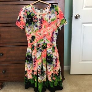 Lularoe Amelia multi color dress - small